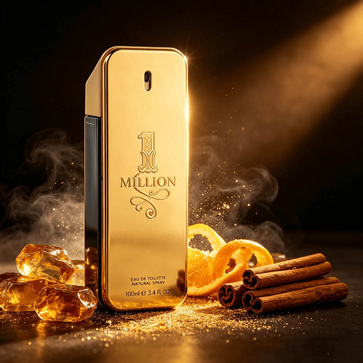 Rabanne 1 Million Eau De Toilette 100ml, Luxury Men's Perfume Spray, Long-Lasting Woody Spicy Fragrance for Men