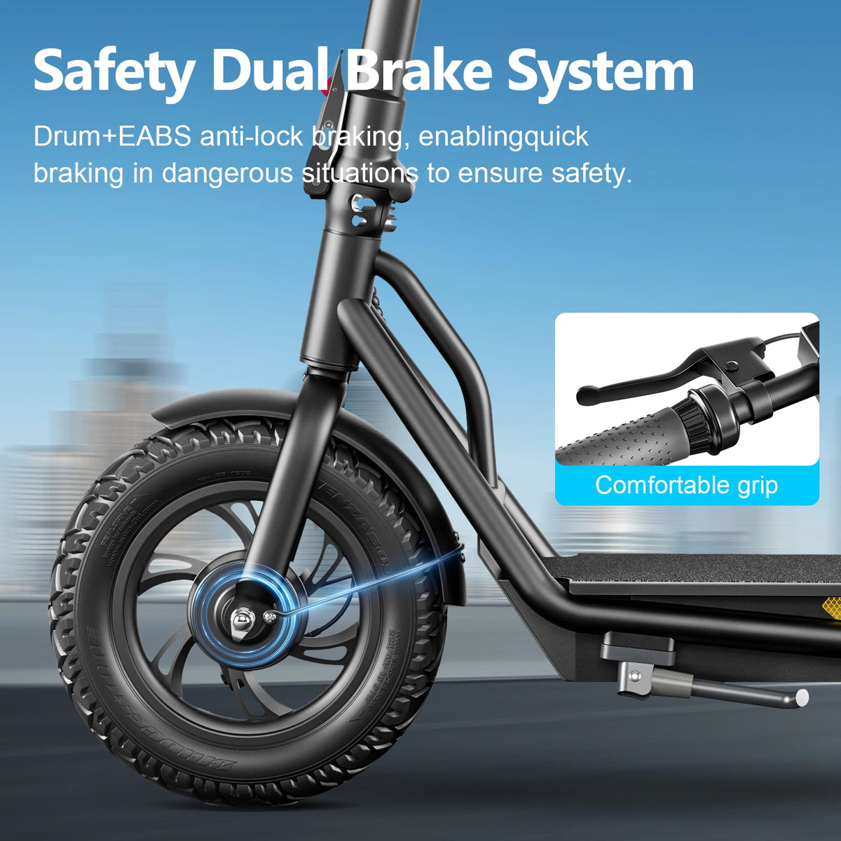 Foldable Electric Scooter With 500W Motor And Dual Brakes