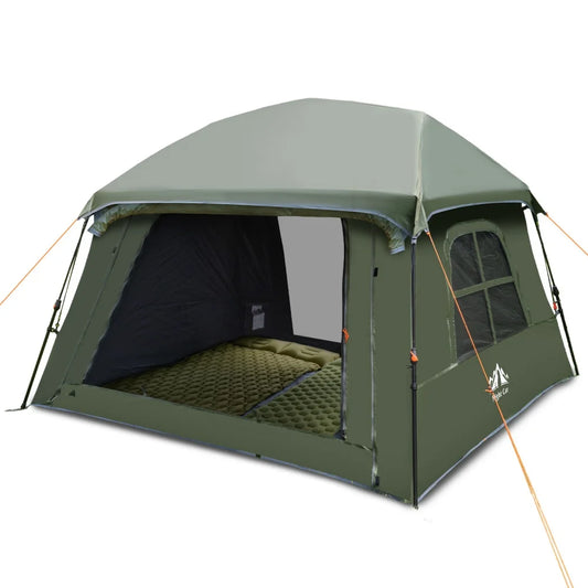 Night Cat 4 Person Pop Up Camping Tent - Blackout Dark Room Design