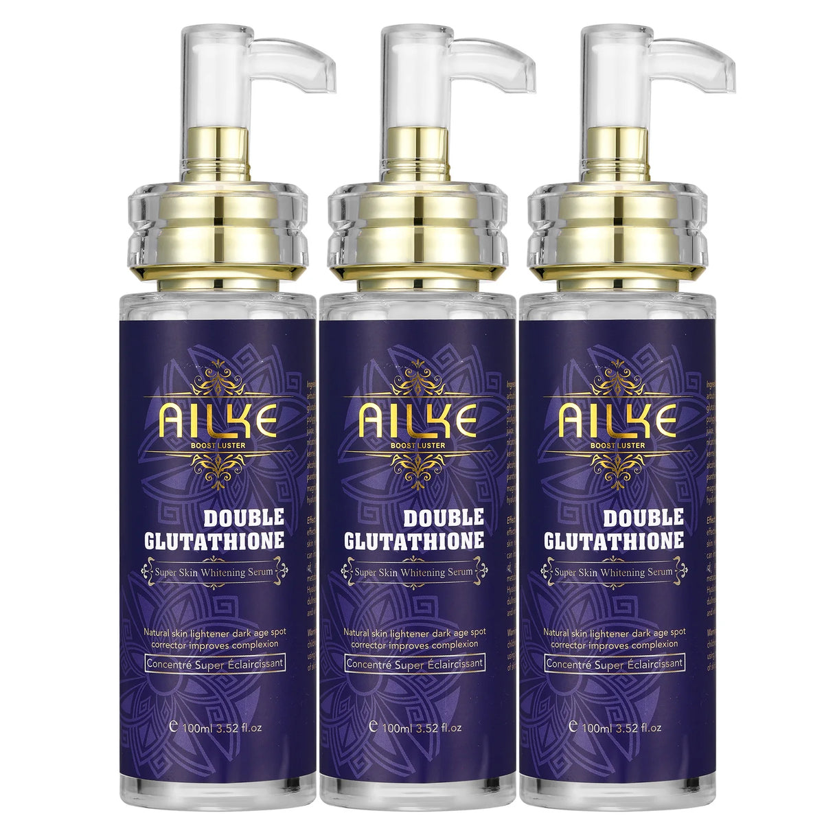 AILKE Glutathione Bleaching Women Skin Care Set, Eliminate Black Spot, Melasma, Hyperpigmentation, Moisturizing, Even Skin Tone