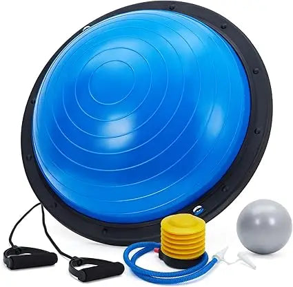 BalancePro Half Exercise Ball - Non Slip Base With Bands And Pump