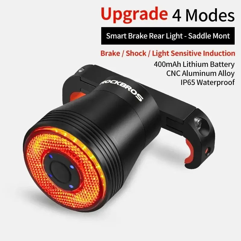 Rockbros Wireless Smart Brake Sensing Led Rear Taillight