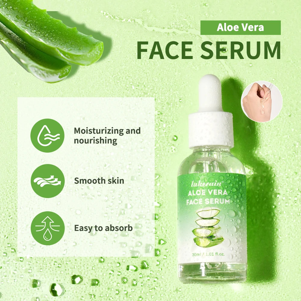 Aloe Vera 5 Pcs Skin Care Set Cleanser Toner Serum Eye Cream Gel Deeply Moisturizing Soothing Hydrating Calming Daily Facial Care