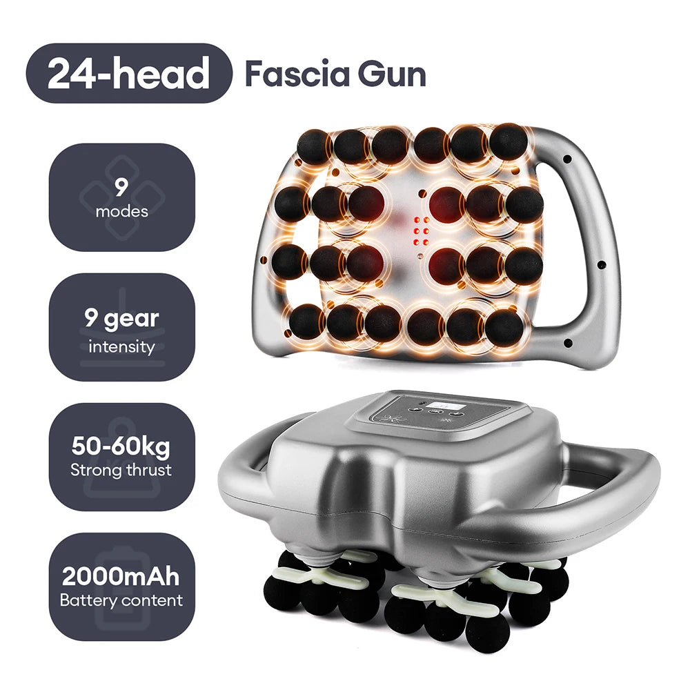 Foreverlily Fascia Massage Gun - 16 Heads For Deep Muscle Pain Relief