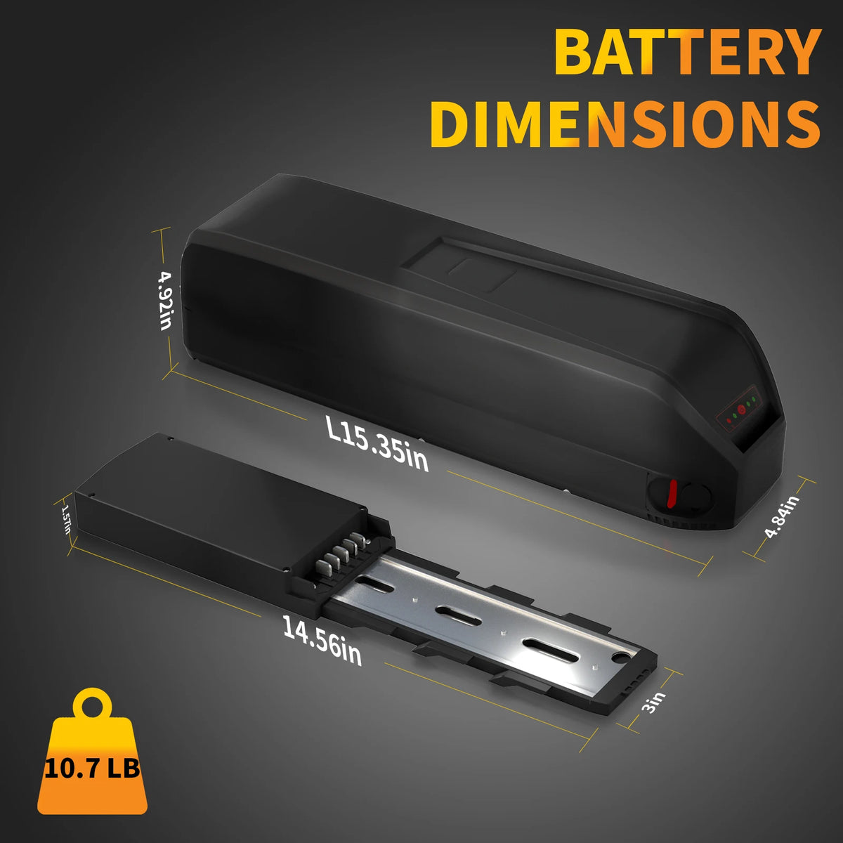48V Electric Bike Battery With 30A BMS Power Indicator