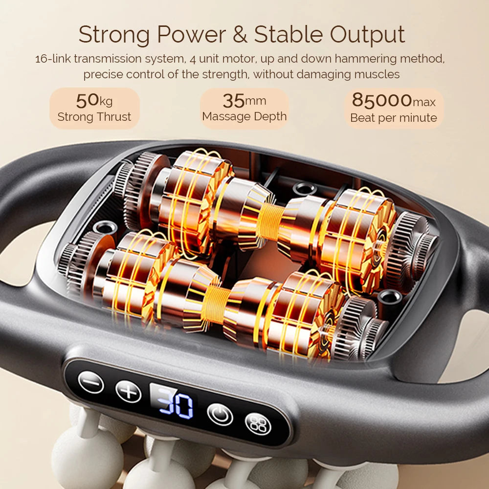 Foreverlily Fascia Massage Gun - 16 Heads For Deep Muscle Pain Relief