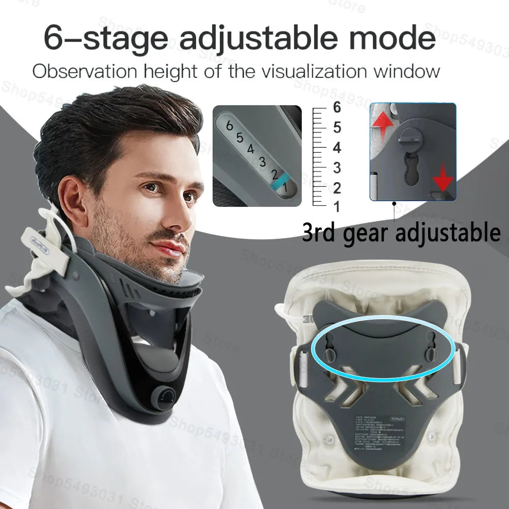 Cervical Neck Traction Device, Neck Stretcher for Neck Traction and Support, Adjustable Neck Traction Devices for Home Use