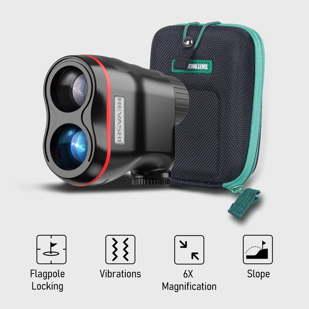 REVASRI Replaceable Battery HD Golf Range Finder, with Flagpole Lock Vibration and Slope Compensation, Rangefinder Designed for Golf