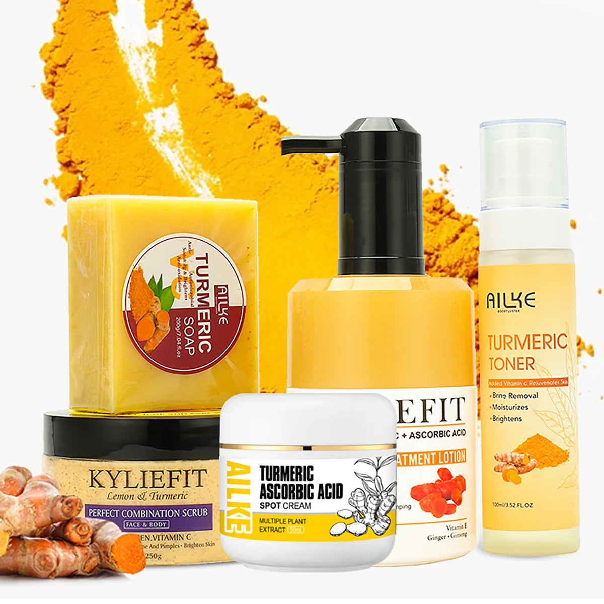 Ailke Natural Turmeric Cleanser - Brightens And Removes Acne Spots