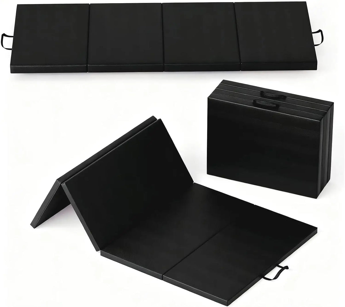 2 Inch Thick Foldable Yoga Mat Easy Storage For Travel Yoga Pilates Home Exercise Floor Mat Non-Slip Portable Exercise Mat Lightweight Gym Camping Sleeping Pad Waterproof Easy Clean