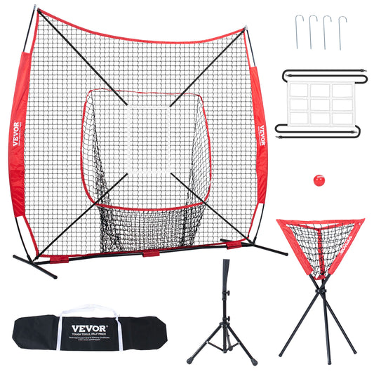 Portable Baseball Softball Practice Training Net With Carry Bag