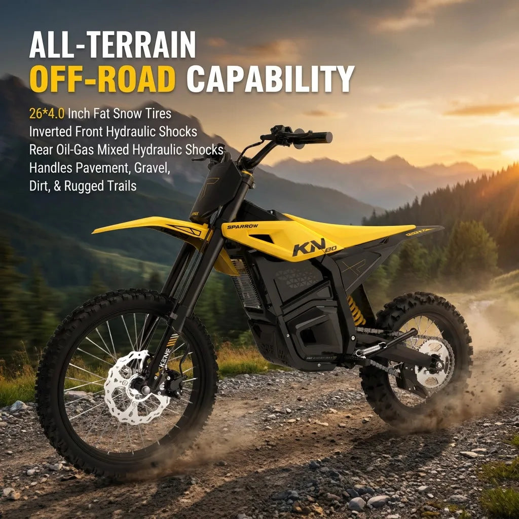 Off Road Electric Scooter With Hydraulic Suspension And Fat Tires