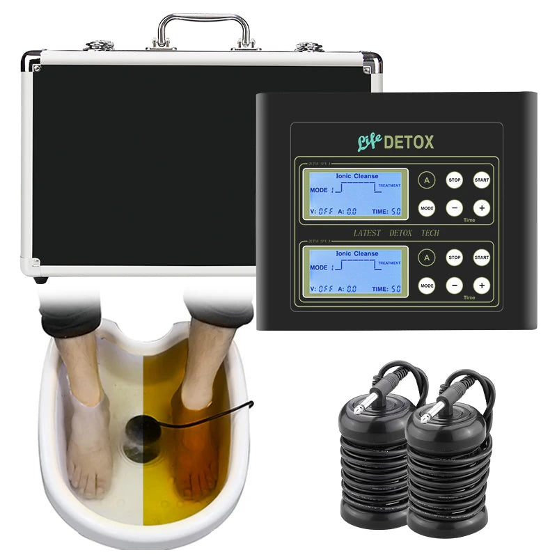 Salon Detox Spa Device - Dual Ionic Foot Bath And Infrared Waist Belt