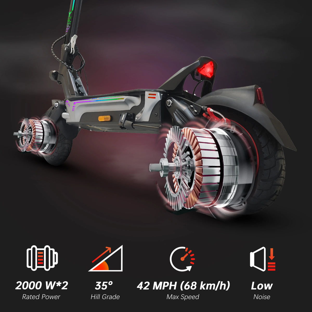 ZWHEEL GT1 Lite Dual Motor Electric Scooter With Long Range