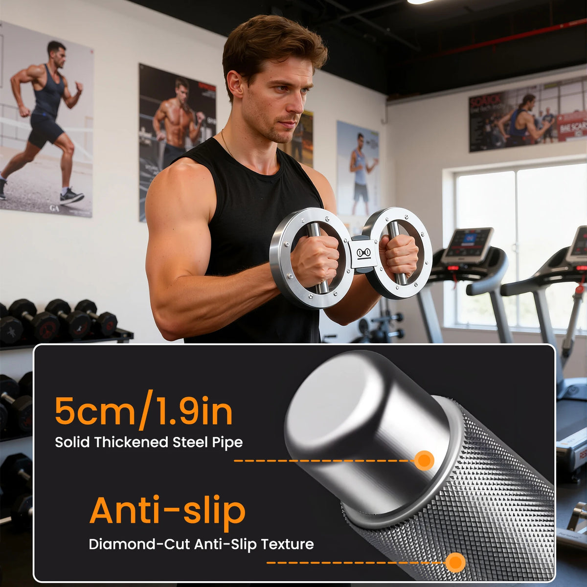 Adjustable Multifunctional Grip Strength Trainer Forearm Rotator Exerciser